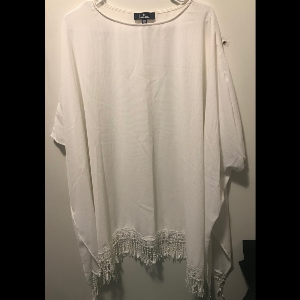 Lulus to the Hills White Crochet Cover-up